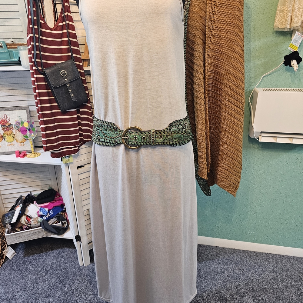 Grey Strappy Maxi With Pockets!